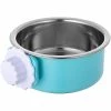 Unbranded Crate Dog Bowl, Stainless Steel Amovable Hanging Food Water Cage Cup