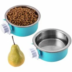 Unbranded Crate Dog Bowl, Stainless Steel Amovable Hanging Food Water Cage Cup 7 Unbranded Crate Dog Bowl, Stainless Steel Amovable Hanging Food Water Cage Cup -nourriture pour chien boutique 314812487 max