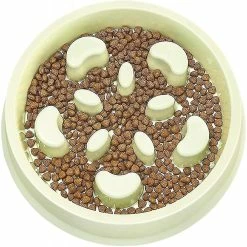 Unbranded Slow Feeder Dog Water Bowl Fun No Chocking Slow Food Pour Animaux De Compagnie (vert)