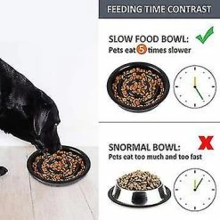 Unbranded Double Dog Food Bowl With No-spill Non Skid Silicone Mat Eco-friendly Non-toxic -nourriture pour chien boutique 316903122 max