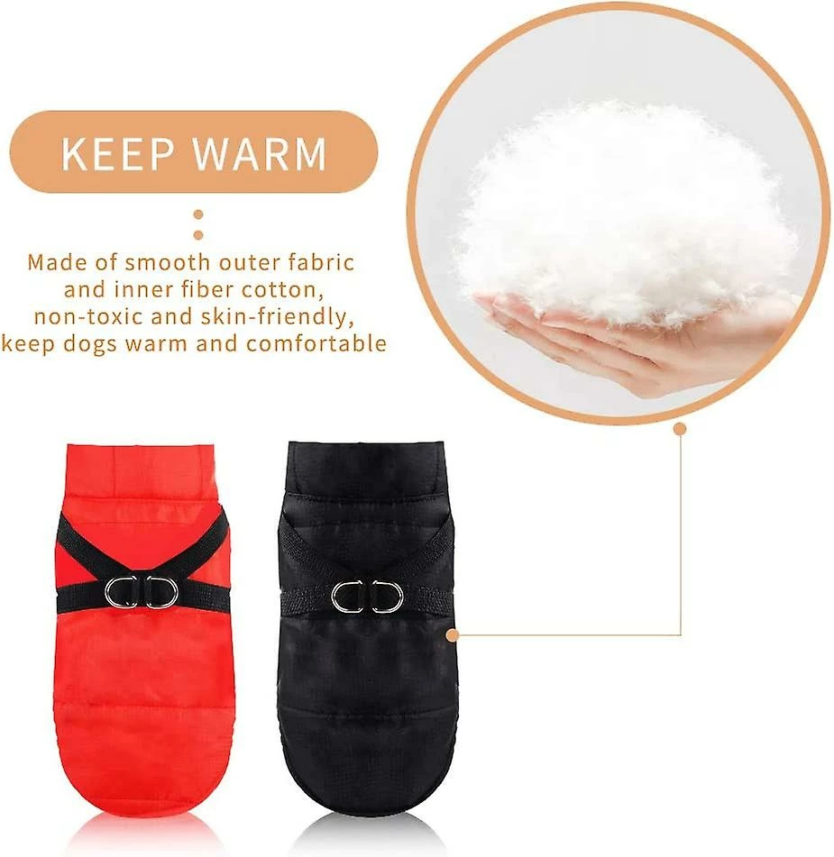Sunrain Warm Waterproof Dog Manteaux D’hiver Avec Trou De Harnais, Veste De Chiot Gilet Vêtements Costume Wint 2 Sunrain Warm Waterproof Dog Manteaux D’hiver Avec Trou De Harnais, Veste De Chiot Gilet Vêtements Costume Wint – Image 2