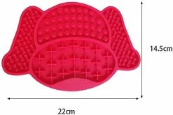 Sajygv Sajy Silicone Dog Lick Pad Pet Food Feeder Bowl Puppy Cat Butter Dispensing Feeding Bath Mat (rouge) -nourriture pour chien boutique 321008245 max