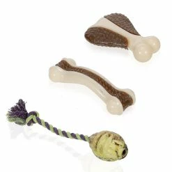 Unbranded 3Pcs Pet Molar Toy, Chew Toys Interactive Dog Bones Toys Pour Le Nettoyage Des Dents De Chien