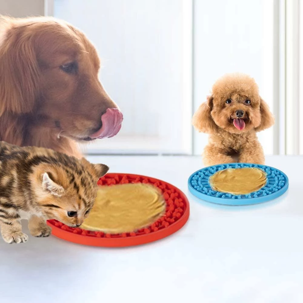 Lmell Tapis De Léchage De Chien, 2pcs Pet Slow Feeder Dispositif De Distraction Dog Lick Pad Avec Cadeau D’aspiration 2 Lmell Tapis De Léchage De Chien, 2pcs Pet Slow Feeder Dispositif De Distraction Dog Lick Pad Avec Cadeau D’aspiration – Image 2