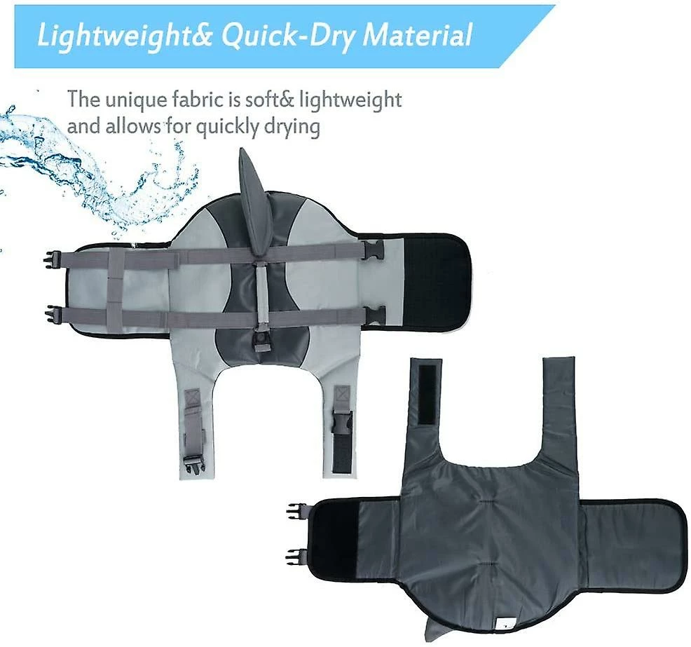 Unbranded Pet Dog Safety Swimsuit Dog Life Jacket Ripstop Dog Lifesaver Shark Vests Avec Poignée De Sauvetage Pour Piscine Beach Boating 3 Unbranded Pet Dog Safety Swimsuit Dog Life Jacket Ripstop Dog Lifesaver Shark Vests Avec Poignée De Sauvetage Pour Piscine Beach Boating – Image 3