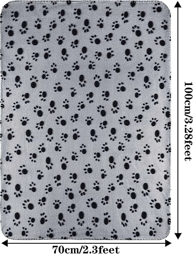 Lmell Pack De 2 Mignons Paw Print Blanket Puppy Dog Blanket Pet Blankets Small Animals Gift 2 Lmell Pack De 2 Mignons Paw Print Blanket Puppy Dog Blanket Pet Blankets Small Animals Gift – Image 2