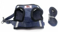 Soft Training Harness Vest Mesh Fabric Dog Vest Harnesses Pour Chiot, Chats, Petits Animaux Ps042 (l, Bleu Foncé) -ssxjv -nourriture pour chien boutique 338125083 max