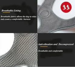 Unbranded Harnais Réfléchissant Pour Petit Chien Gilet Pet Puppies Cat Vest Harness Dog Soft Breathable Mesh (gris) -nourriture pour chien boutique 360565291 max