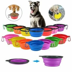 Unbrand Pet Dog Cat Feeding Bowls Pop Up Compact Voyage Silicone Dish Feeder Pliable -nourriture pour chien boutique 366916953 max