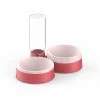 Rtopr Pet Cat Double Bowl Round Feeder Dog Bol D’alimentation Automatique Et Distributeur D’eau