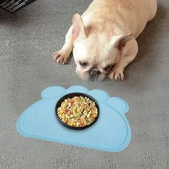 Unbranded Dog Bowl Mat Paw Shape Silicone Tapis Antidérapant Lavable -nourriture pour chien boutique 369338788 max