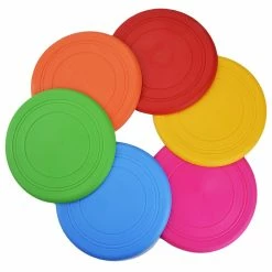Wonderful Dog Rubber Flying Disc Catcher Jouet 9 Pouces Jouets Pour Chiens - 6 Pack