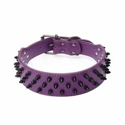 Unbranded Spiked Studded Pu Cuir Pet Dog Collar Bulldog Rivet Réglable Coffre-fort (1pcs-noir) -nourriture pour chien boutique 375969142 max