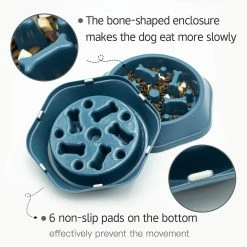 Ersam Dog Bowl Dog Slow Feeder Bowls Bloat Stop Food Bowl Puzzle Interactif Healthy Eating Bowl -nourriture pour chien boutique 377729634 max