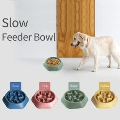 Ersam Dog Bowl Dog Slow Feeder Bowls Bloat Stop Food Bowl Puzzle Interactif Healthy Eating Bowl -nourriture pour chien boutique 377730101 max