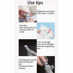 Yskaze Led Light Anti-blood Position Manucure Supplies Cat Dog Nail Clippers Pet Claw Ciseaux Animal Grooming Cleaning Tools -nourriture pour chien boutique 385079871 max
