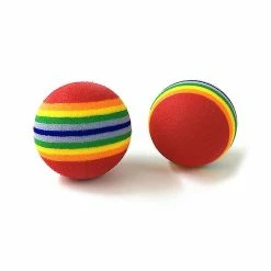 Transpeed 12pcs 3.5cm Rainbow Ball Eva Sponge Pet Dog Puppy Snack Ball Chew Training Toy -nourriture pour chien boutique 386644485 max