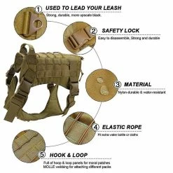 Unbranded Pet Dog Harness Hunting Vest 1000d Nylon Mesh Handle Adjustable Training Vest Apparel Outdoor Pet Clothes For Small Mediumn -nourriture pour chien boutique 387385654 max