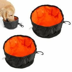 Unbranded 2pcs Imperméable à L’eau Voyage Dog Bowls Pet Bowls Bols Pliables -nourriture pour chien boutique 388799957 max