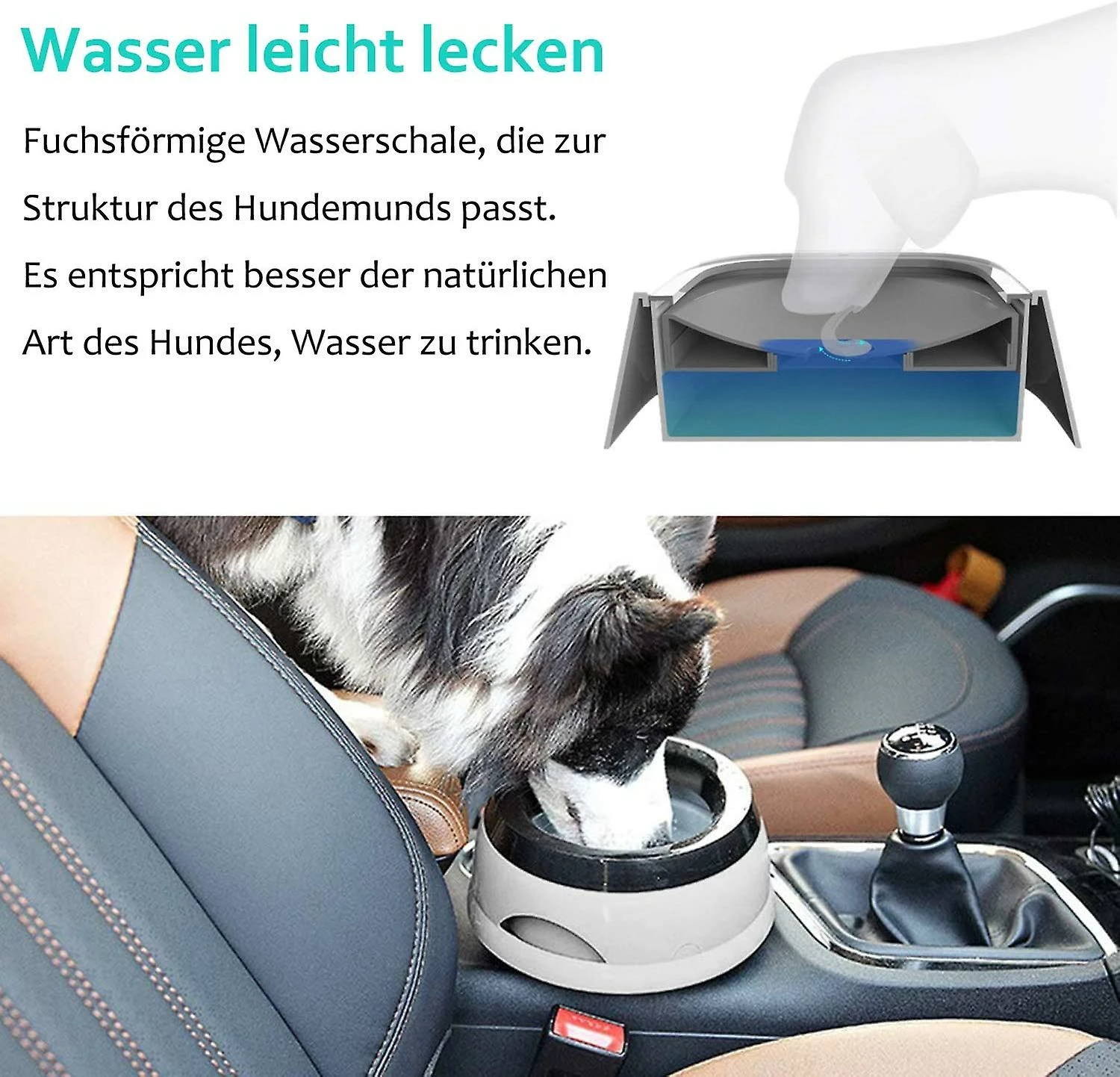 Yskaze Bol D’eau Pour Chiens En Déplacement 750ml, étanche Splash Guard Dog Bowls Cat Bowl Pet Anti-slip Car Travel Drinking Bowl Plastic Removable Portable Water 5 Yskaze Bol D’eau Pour Chiens En Déplacement 750ml, étanche Splash Guard Dog Bowls Cat Bowl Pet Anti-slip Car Travel Drinking Bowl Plastic Removable Portable Water – Image 5