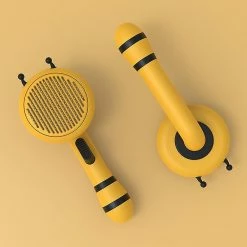 Rtopr Bee Shape Massage Peigne Cat Dog Slicker Brosse De Toilettage Pour L’enlèvement De La Fourrure D’animal De Compagnie Sous-poil