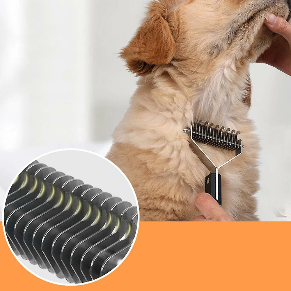 Unbranded Sous-poil 2 Côtés Rake Dog Brush Cat Shedding Peign Enlever Les Tapis Tangle & Knots Pet Grooming Deshedding & Dematting Tool Pour Chiens 5 Unbranded Sous-poil 2 Côtés Rake Dog Brush Cat Shedding Peign Enlever Les Tapis Tangle & Knots Pet Grooming Deshedding & Dematting Tool Pour Chiens – Image 5