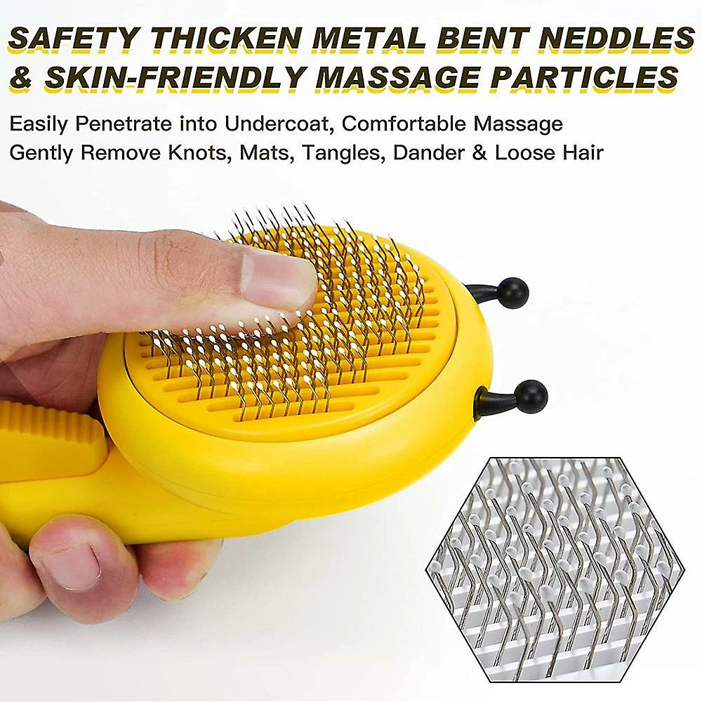 Unbranded Pet Dog Cat Hair Shedding Comb Bee Shape Cozy Needles Massage Peign Pour Chats Dog Hair Remover Slicker Brush Grooming Pet Supplies 4 Unbranded Pet Dog Cat Hair Shedding Comb Bee Shape Cozy Needles Massage Peign Pour Chats Dog Hair Remover Slicker Brush Grooming Pet Supplies – Image 4