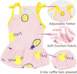 Ksalfye 2 Pack Dog Shirt Jupe Rayé Imprimé T-Shirts Coton Gilet Plissé Vêtements Chiot Vêtements D’été Mignon Fille Garçon Tops Doux Pet Vêtements Pour Petit Moi -nourriture pour chien boutique 397443000 max