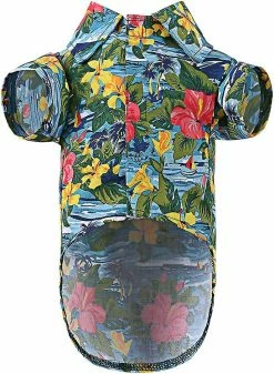 Ksalfye Hawaiian Pet Dog T Shirts Mignon Pour Petits à Moyens Chiots Chats Cool Gilet D’été -nourriture pour chien boutique 397450793 max
