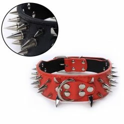 Giveuphesit Spike Dog Collar - Collier Pour Chien En Cuir à La Mode Pour Chiens Moyens Et Grands -nourriture pour chien boutique 402071528 max