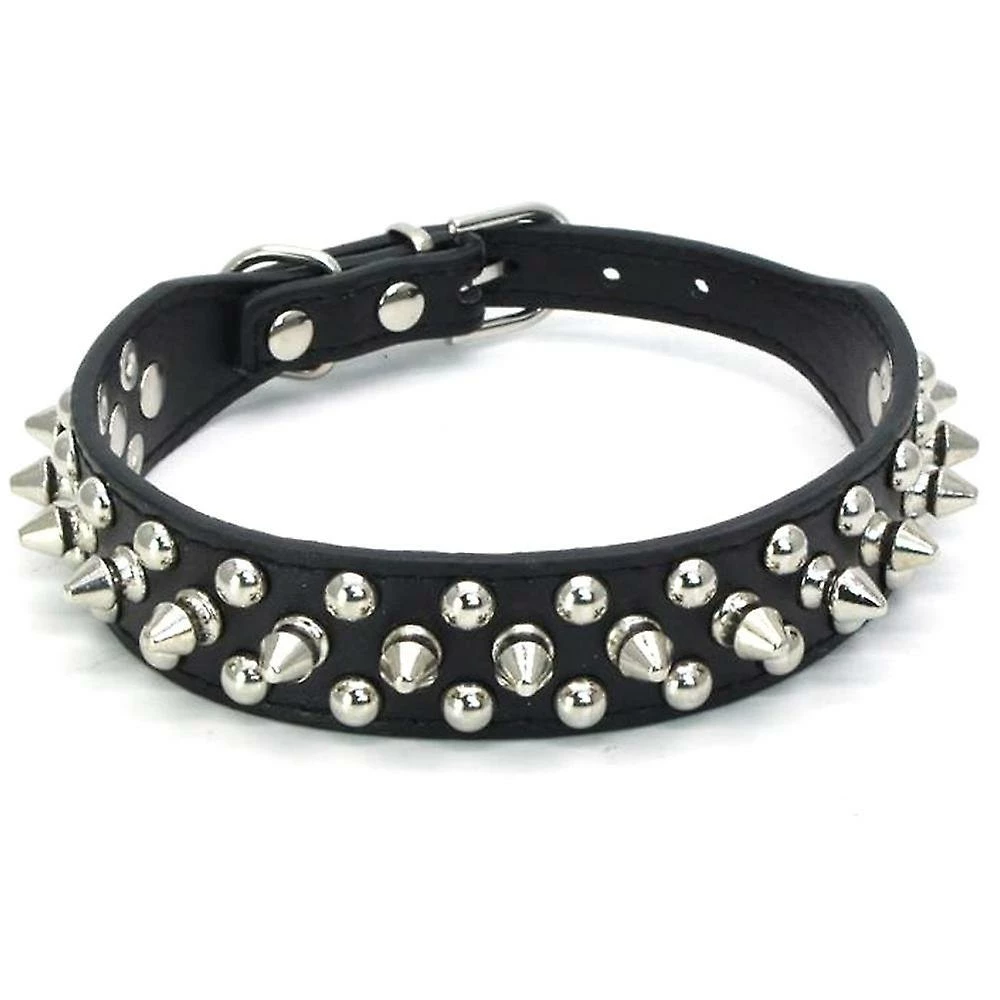 Giveuphesit Spike Rivet Rivet Dog Collar Réglable Pu Cuir Sangle Travel Bowl Cadeau 1 Giveuphesit Spike Rivet Rivet Dog Collar Réglable Pu Cuir Sangle Travel Bowl Cadeau