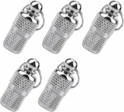 Ksalfye 5pcs Cat Id Tag Tube Anti-lost Address Tag For Dog Cat Pendentifs Personnalisé Cat Collar Address Holder Dog Collar Silver Id Tag Keychain