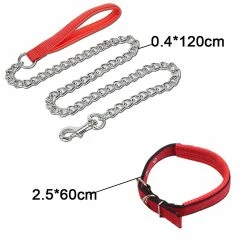 Ksalfye Chain Link Dog Leash Anti Chew Strong Anti Dog Leash Confortable Poignée Rembourrée Souple Pour Chiens De Taille Moyenne 8 Ksalfye Chain Link Dog Leash Anti Chew Strong Anti Dog Leash Confortable Poignée Rembourrée Souple Pour Chiens De Taille Moyenne -nourriture pour chien boutique 402910783 max