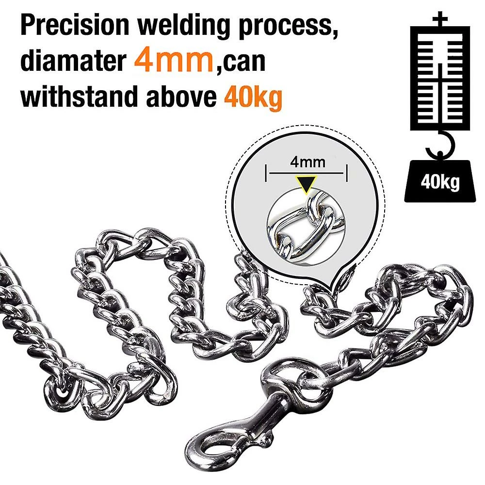 Ksalfye Chain Link Dog Leash Anti Chew Strong Anti Dog Leash Confortable Poignée Rembourrée Souple Pour Chiens De Taille Moyenne 5 Ksalfye Chain Link Dog Leash Anti Chew Strong Anti Dog Leash Confortable Poignée Rembourrée Souple Pour Chiens De Taille Moyenne – Image 5