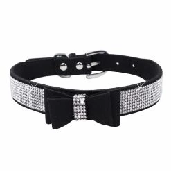 Unbranded Collier Crystal Dog Avec Nœud Papillon Strasss Colliers Pour Chiots Bling Pour Petits Chiens8,6-11 Pouces (paquet De 1)