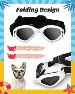 Unbranded Lunettes De Soleil Pour Petits Chiens Lunettes De Protection Uv Lunettes De Protection Des Yeux Avec Sangle Réglable Lunettes De Soleil Pliables Pour Animaux De Compagnie Lunettes De Soleil Imperméables Pour Chiens Lunettes De Soleil Pour Animaux De Compagnie Dog W -nourriture pour chien boutique 410107879 max