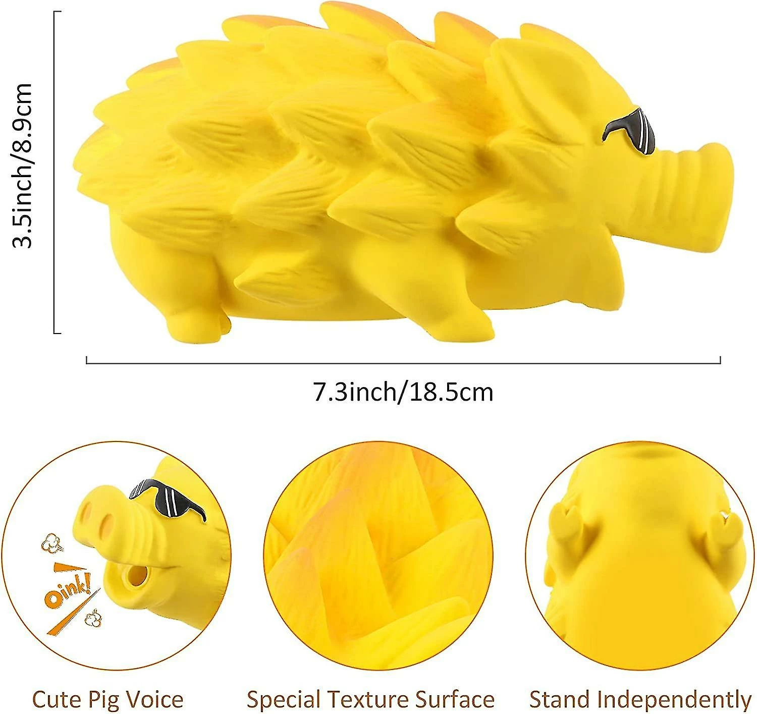 Unbranded Squeak Toy Chew Dog Pig Brosse à Dents Interactive Pour Animal De Taille Moyenne (jaune 2 Unbranded Squeak Toy Chew Dog Pig Brosse à Dents Interactive Pour Animal De Taille Moyenne (jaune – Image 2
