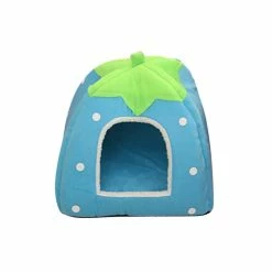 Rtopr Pet Dog Cat Puppy Cave House Coussin Home Bed Soft Mignon Lavable Forme De Fraise