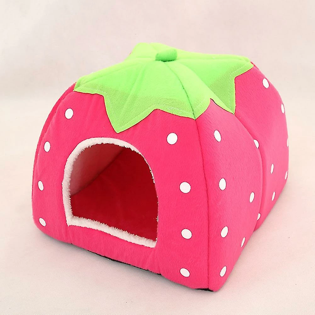 Rtopr Pet Dog Cat Puppy Cave House Coussin Home Bed Soft Mignon Lavable Forme De Fraise 5 Rtopr Pet Dog Cat Puppy Cave House Coussin Home Bed Soft Mignon Lavable Forme De Fraise – Image 5