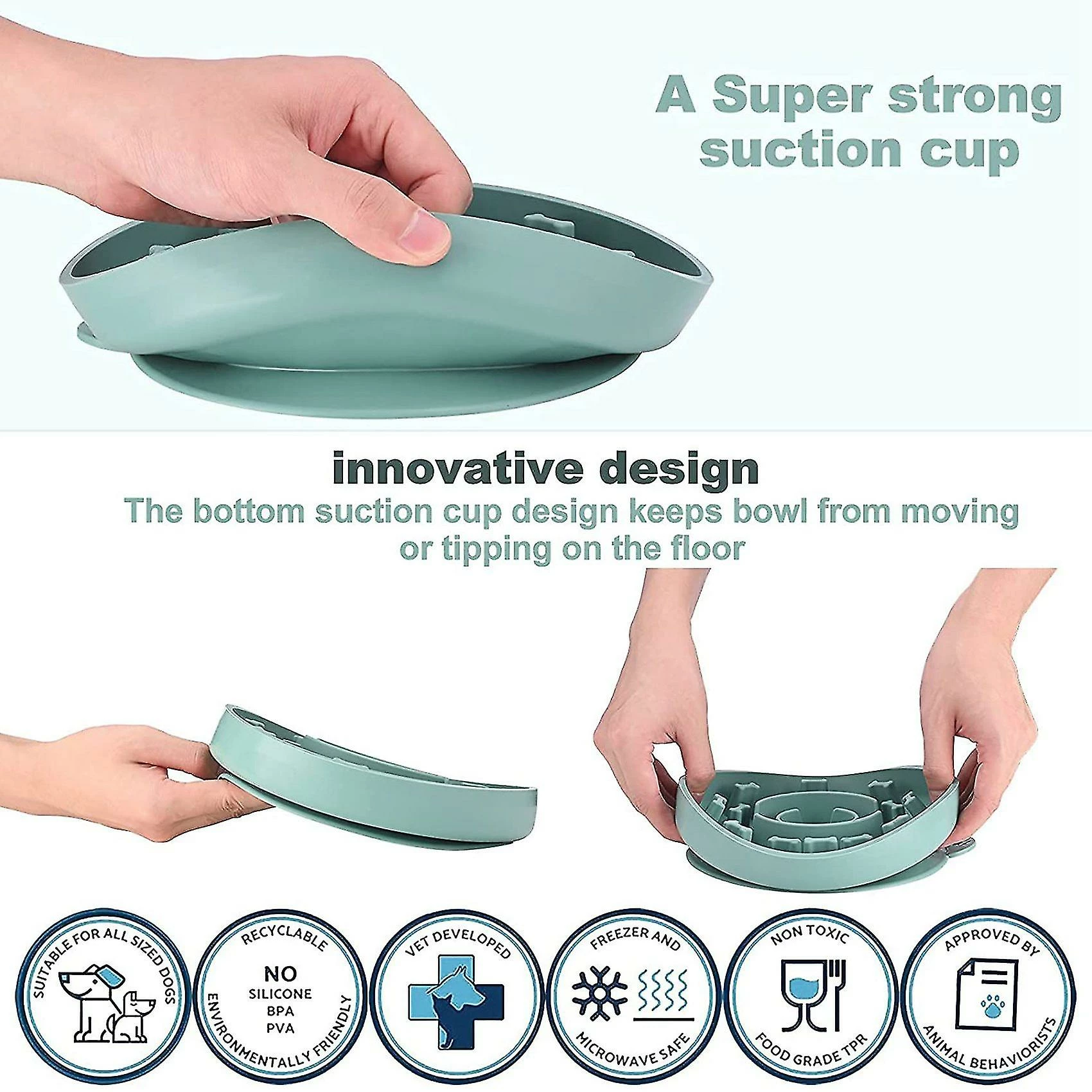 Unbranded Slow Feeder Dog Bowls - Bol Lent à Mangeoire, Bols Interactifs Pour Chiens 4 Unbranded Slow Feeder Dog Bowls - Bol Lent à Mangeoire, Bols Interactifs Pour Chiens – Image 4