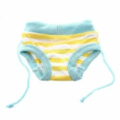 Unbranded Petite Femelle Pet Puppy Dog Clothes Diaper Pant Bleu + Jaune + Blanc S -nourriture pour chien boutique 423496639 max