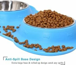 Unbranded Double Dog Cat Bols Acier Inoxydable Pas De Déversement Pas De Dérapage Tapis De Silicone 8 Unbranded Double Dog Cat Bols Acier Inoxydable Pas De Déversement Pas De Dérapage Tapis De Silicone -nourriture pour chien boutique 425224135 max