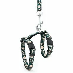 Unbranded Cat Dog Collar Harness Leash Réglable Nylon Pet Traction Cat Kitten Halter Collar Cats Products Reflective Pet Harness Belt