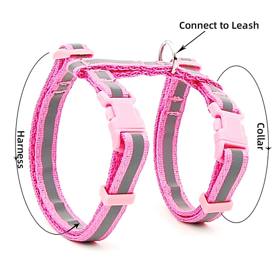 Unbranded Cat Dog Collar Harness Leash Réglable Nylon Pet Traction Cat Kitten Halter Collar Cats Products Reflective Pet Harness Belt 3 Unbranded Cat Dog Collar Harness Leash Réglable Nylon Pet Traction Cat Kitten Halter Collar Cats Products Reflective Pet Harness Belt – Image 3