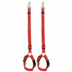 Unbranded 2 Packs Dog Cat Ceinture De Sécurité Sécurité Tissu Nylon Réglable Rouge