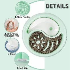 Unbranded Slow Feeder Dog Bowl Anti-irrigation Bowl Healthy Design Pet Bowl-a -nourriture pour chien boutique 439728927 max