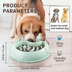 Unbranded Slow Feeder Dog Bowl Anti-irrigation Bowl Healthy Design Pet Bowl-a -nourriture pour chien boutique 439728975 max
