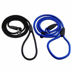 Unbranded Nylon Dog Slip Slip Walking Lead Avec Chaîne P 1cm Bleu