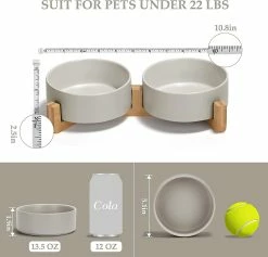 Baicccf Dog Bowl And Bowl Set En Céramique Dog And Cat Bowl Set Avec Support En Bois, Moderne Et Mignon Set D’eau De Nourriture Lestée Pour Petits Chiens (0,38 Kg) Et Chiens Moyens 6 Baicccf Dog Bowl And Bowl Set En Céramique Dog And Cat Bowl Set Avec Support En Bois, Moderne Et Mignon Set D’eau De Nourriture Lestée Pour Petits Chiens (0,38 Kg) Et Chiens Moyens -nourriture pour chien boutique 442290396 max