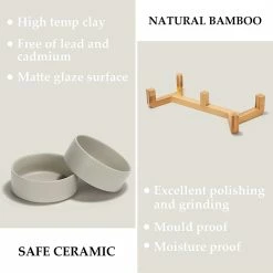 Baicccf Dog Bowl And Bowl Set En Céramique Dog And Cat Bowl Set Avec Support En Bois, Moderne Et Mignon Set D’eau De Nourriture Lestée Pour Petits Chiens (0,38 Kg) Et Chiens Moyens 9 Baicccf Dog Bowl And Bowl Set En Céramique Dog And Cat Bowl Set Avec Support En Bois, Moderne Et Mignon Set D’eau De Nourriture Lestée Pour Petits Chiens (0,38 Kg) Et Chiens Moyens -nourriture pour chien boutique 442290403 max
